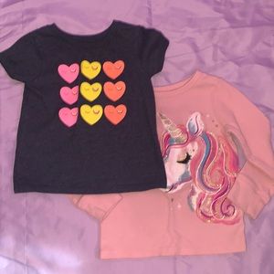 2T long sleeve and short sleeve shirts